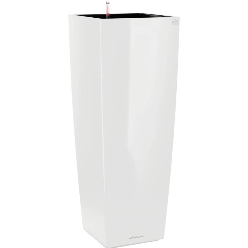 Lechuza Pflanzgefäß Cubico Alto Premium 40 cm x 40 cm Weiß hochglanz von Lechuza