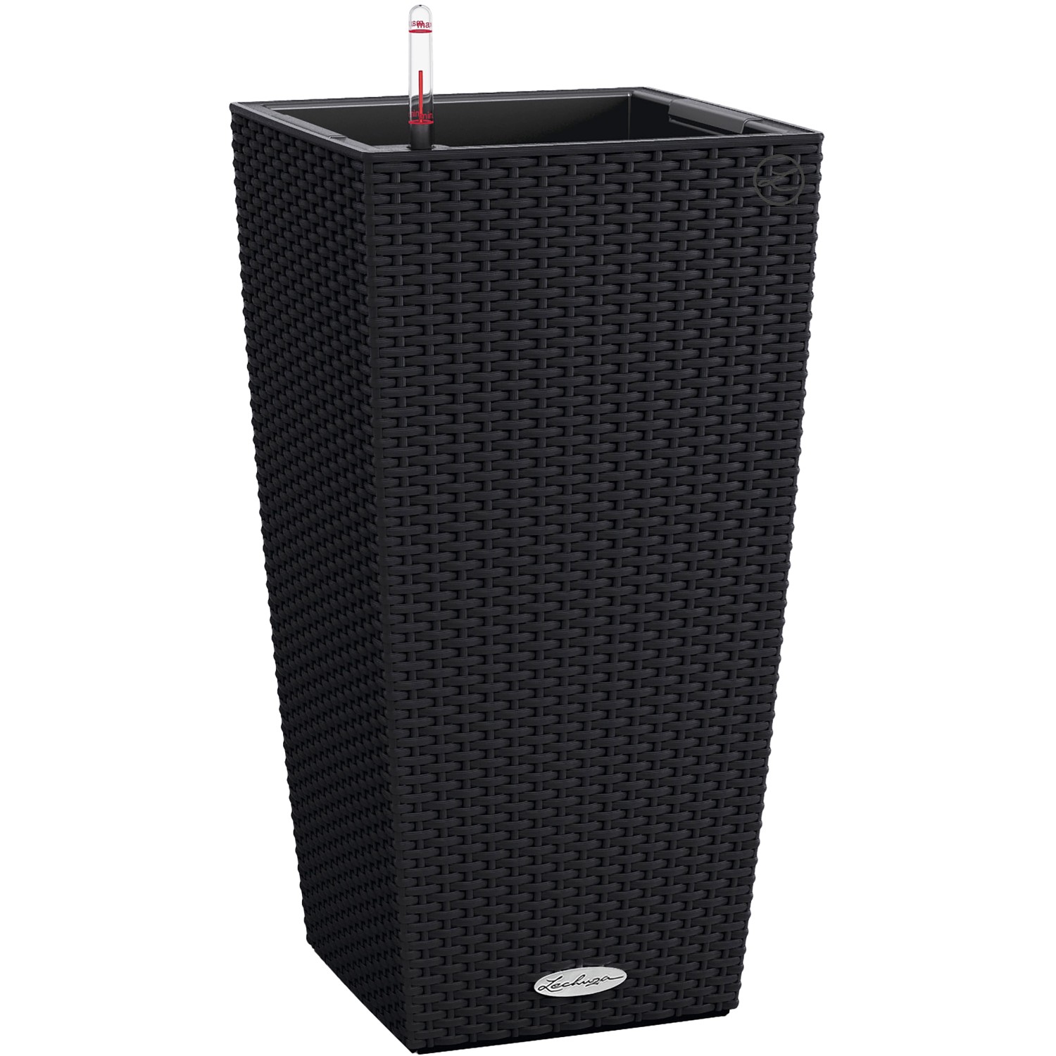 Lechuza Pflanzgefäß Cubico Cottage 40 cm x 40 cm x 75 cm Graphitschwarz von Lechuza