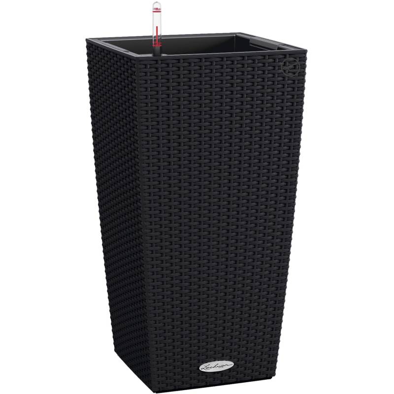 Lechuza Pflanzgefäß Cubico Cottage 40 cm x 40 cm x 75 cm Graphitschwarz von Lechuza