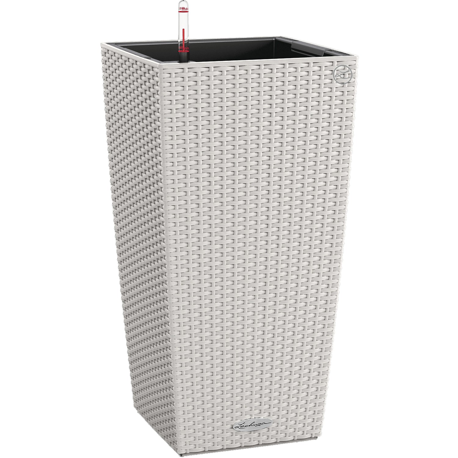 Lechuza Pflanzgefäß Cubico Cottage 40 cm x 40 cm x 75 cm Lichtgrau von Lechuza