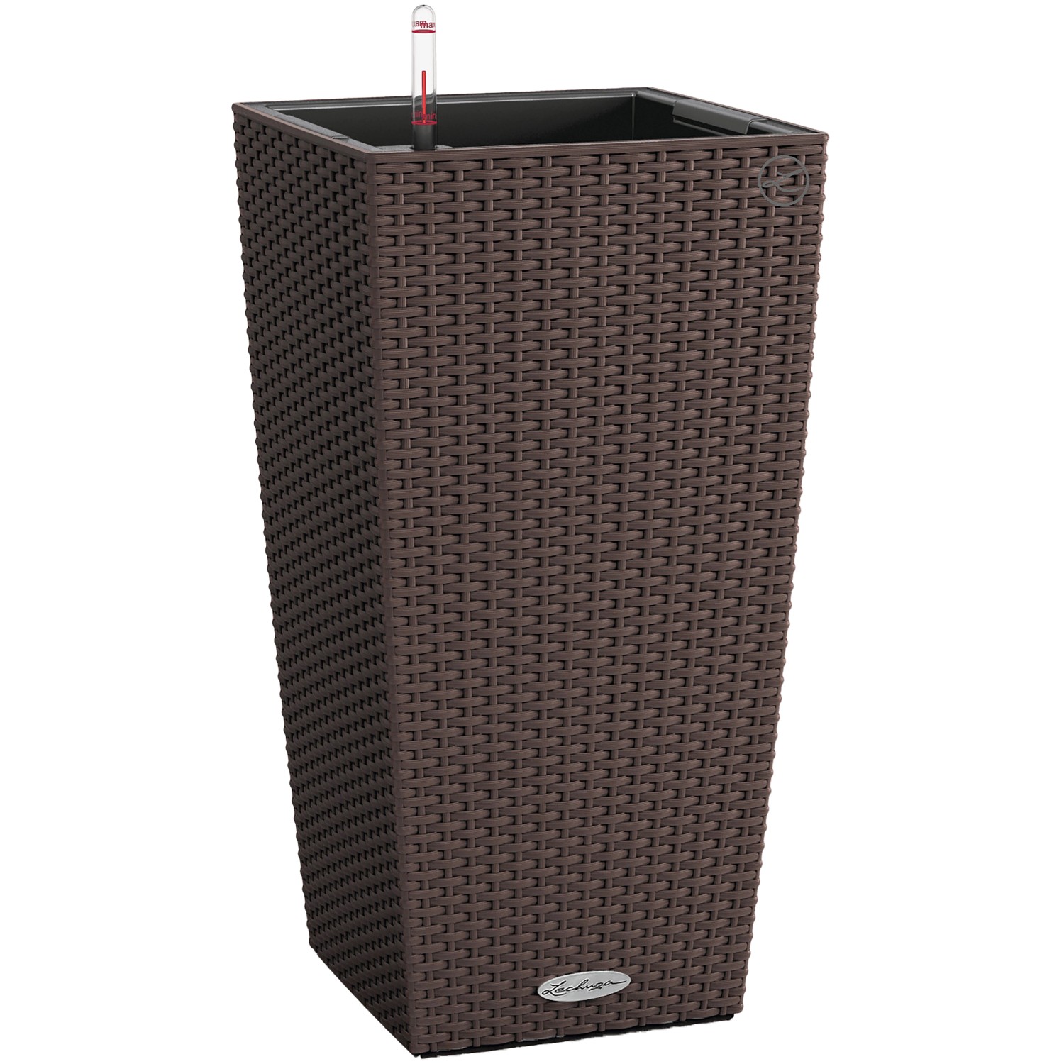 Lechuza Pflanzgefäß Cubico Cottage 40 cm x 40 cm x 75 cm Mokka von Lechuza