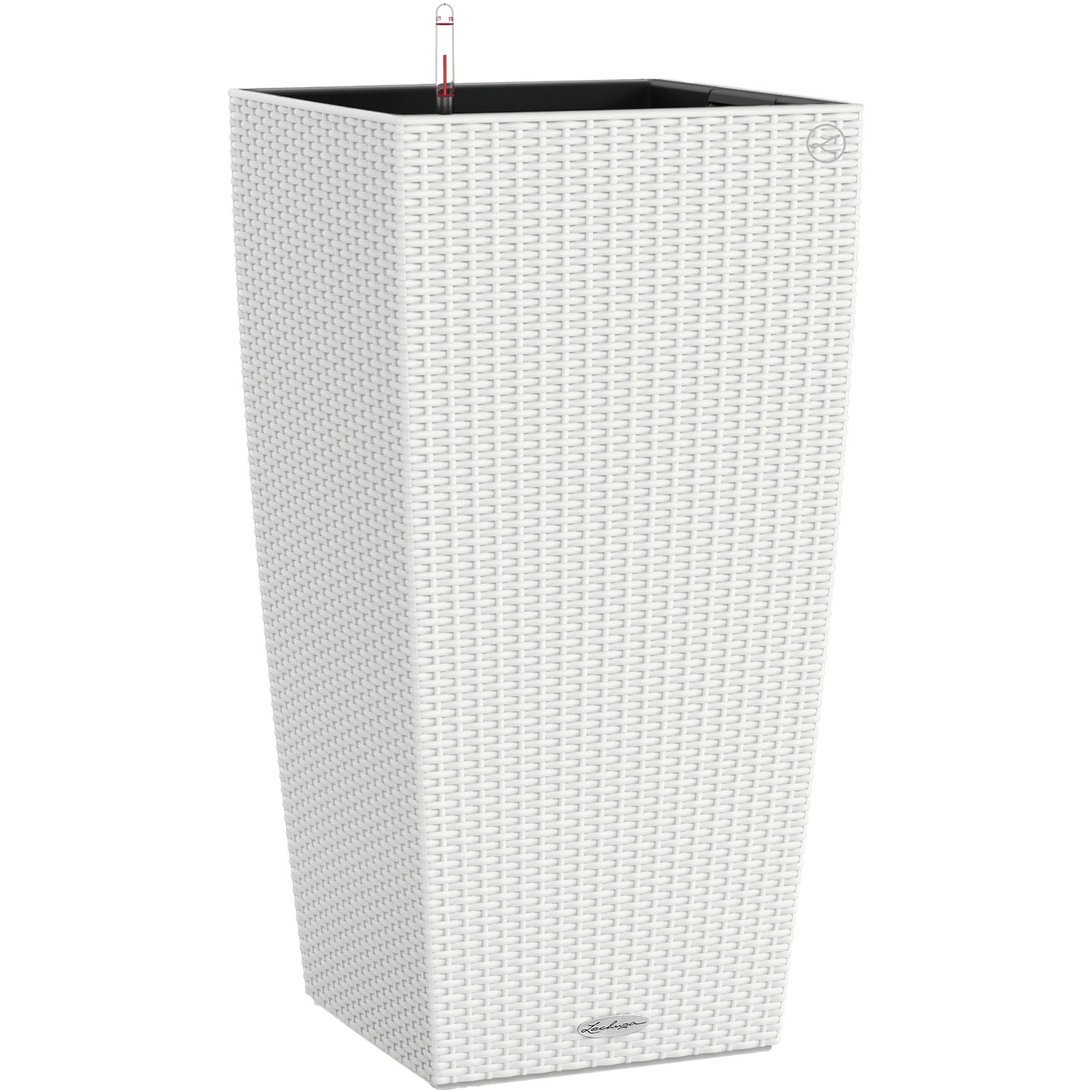 Lechuza Pflanzgefäß Cubico Cottage 40 cm x 40 cm x 75 cm Weiß von Lechuza