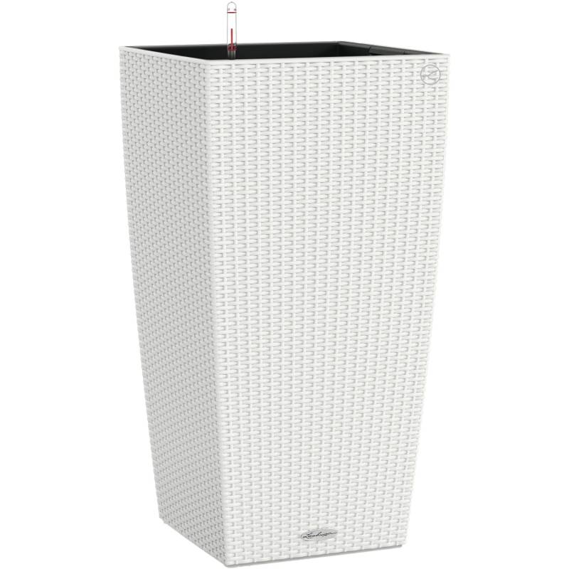 Lechuza Pflanzgefäß Cubico Cottage 40 cm x 40 cm x 75 cm Weiß von Lechuza