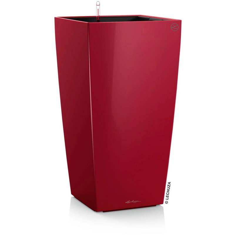 Lechuza Pflanzgefäß Cubico Premium 22 Scarlet Rot hochglanz 22 cm x 22 cm von Lechuza