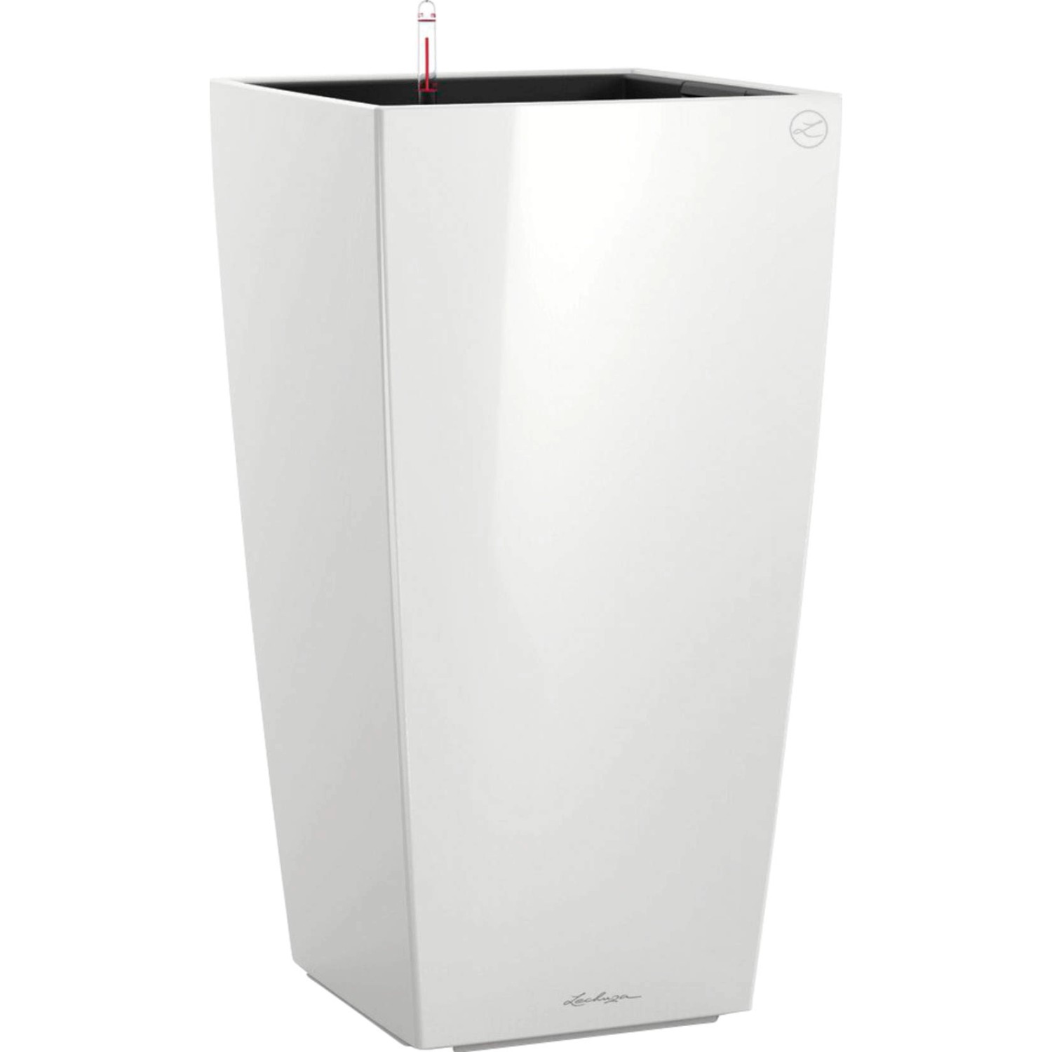 Lechuza Pflanzgefäß Cubico Premium 50 cm x 50 cm Weiß hochglanz von Lechuza
