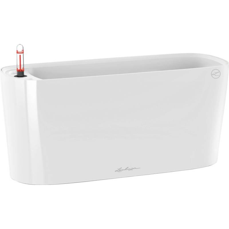 Lechuza Pflanzgefäß Delta 20 Weiß hochglanz 40 cm x 15 cm von Lechuza