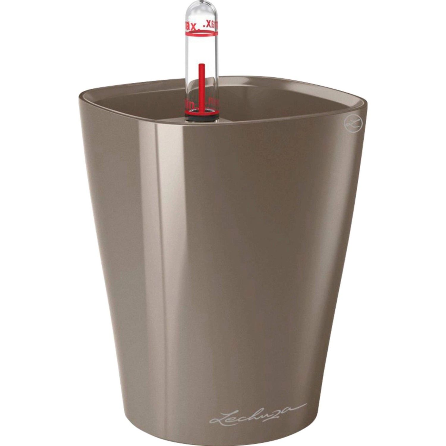Lechuza Pflanzgefäß Deltini Taupe hochglanz Ø 14 cm von Lechuza