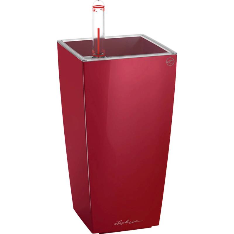 Lechuza Pflanzgefäß Mini-Cubi Scarlet Rot hochglanz 10 cm x 10 cm von Lechuza
