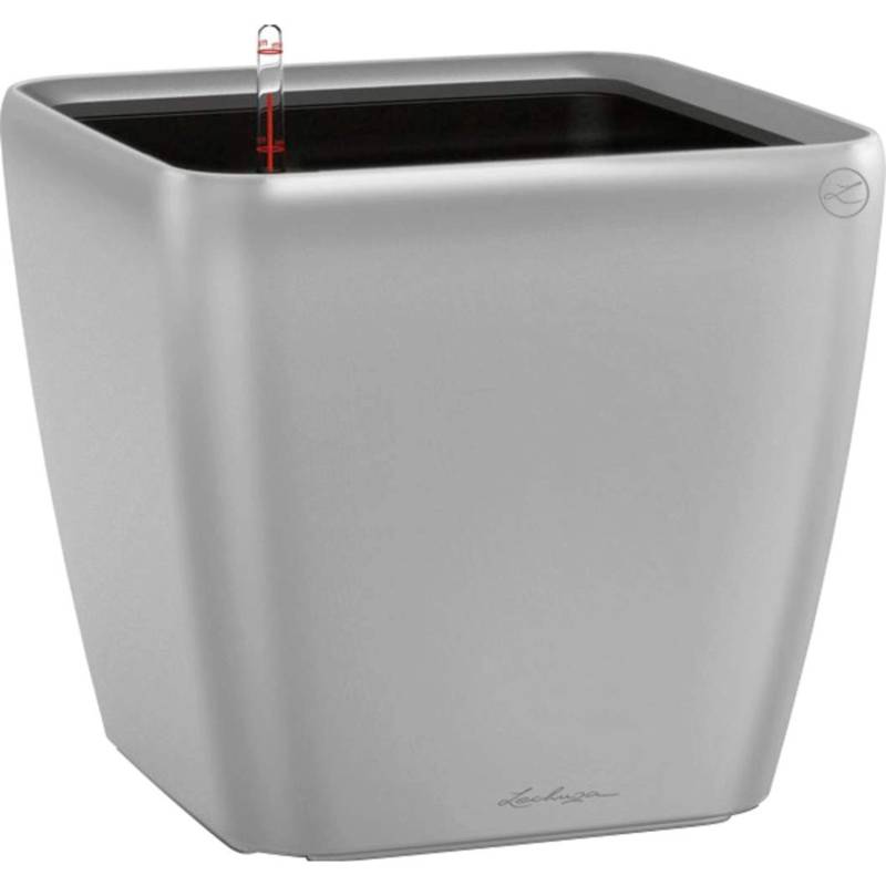 Lechuza Pflanzgefäß Quadro Premium LS 28 cm x 28 cm x 26 cm Silber metallic Lechuza Pflanzgefäß Quadro Premium LS 28 cm x 28 cm x 26 cm Silber metallic von Lechuza