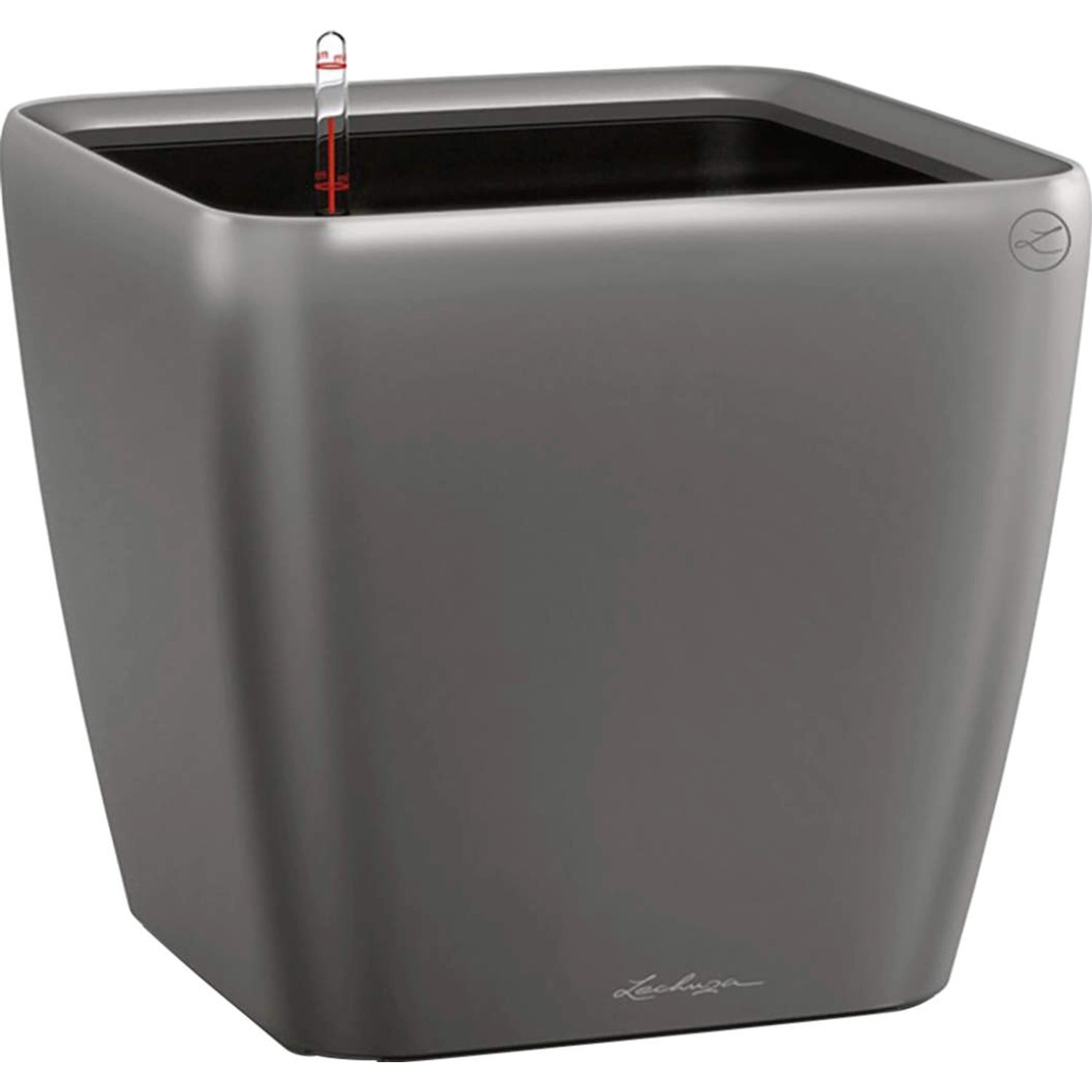 Lechuza Pflanzgefäß Quadro Premium LS 35 cm x 35 cm x 33 cm Anthrazit metallic von Lechuza