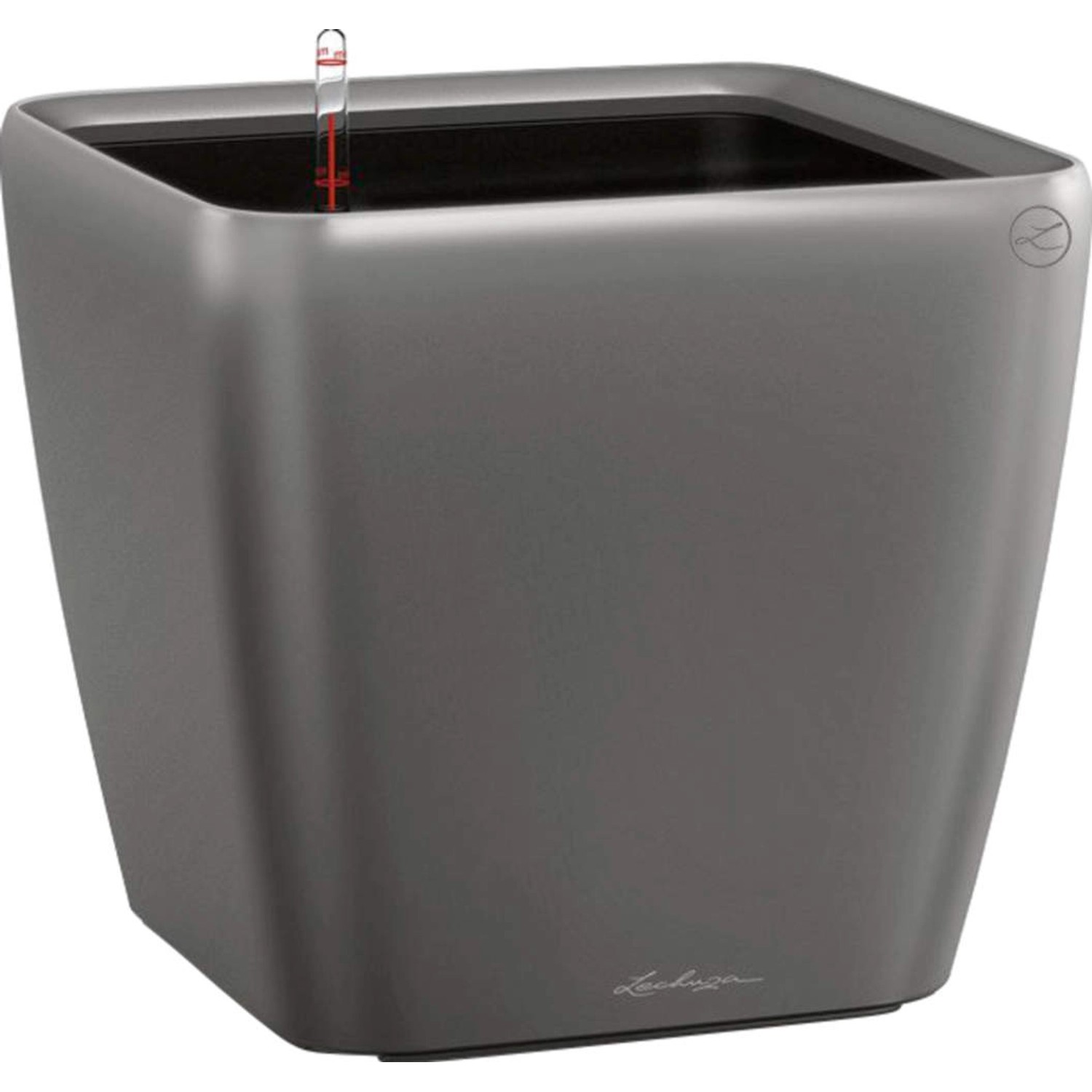 Lechuza Pflanzgefäß Quadro Premium LS 50 cm x 50 cm x 47 cm  Anthrazit metallic von Lechuza