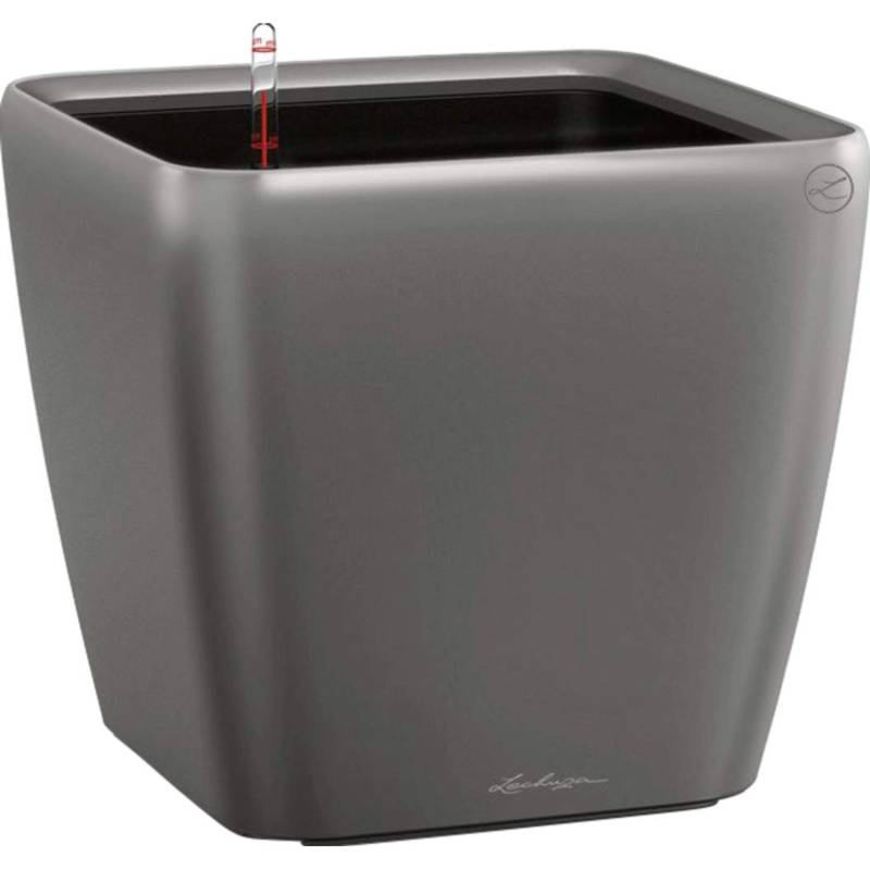 Lechuza Pflanzgefäß Quadro Premium LS 50 cm x 50 cm x 47 cm  Anthrazit metallic von Lechuza