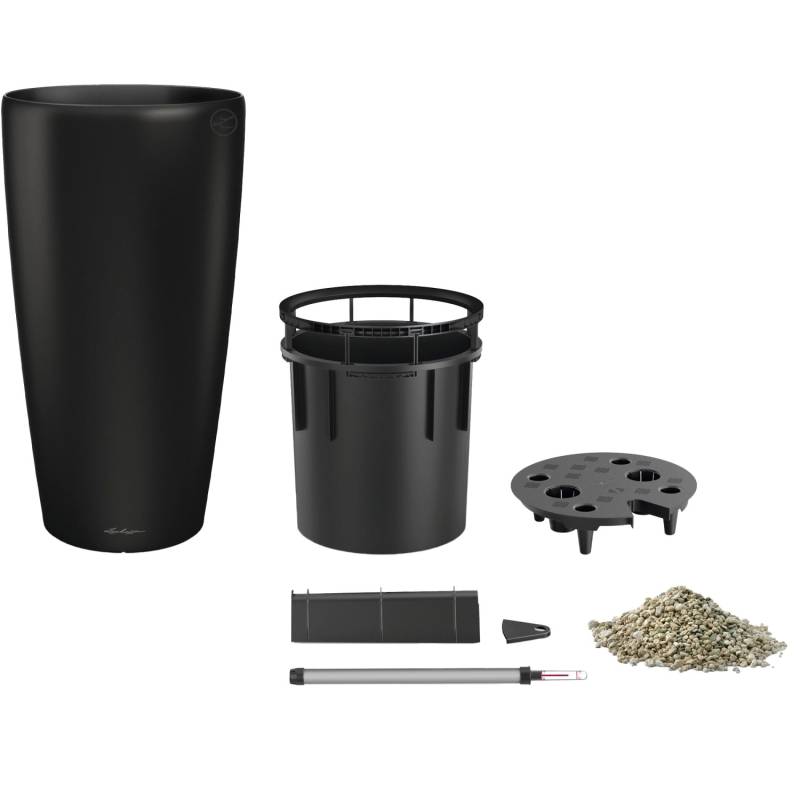 Lechuza Pflanzgefäß Rondo Premium 40 Schwarz Matt Ø 40 cm von Lechuza