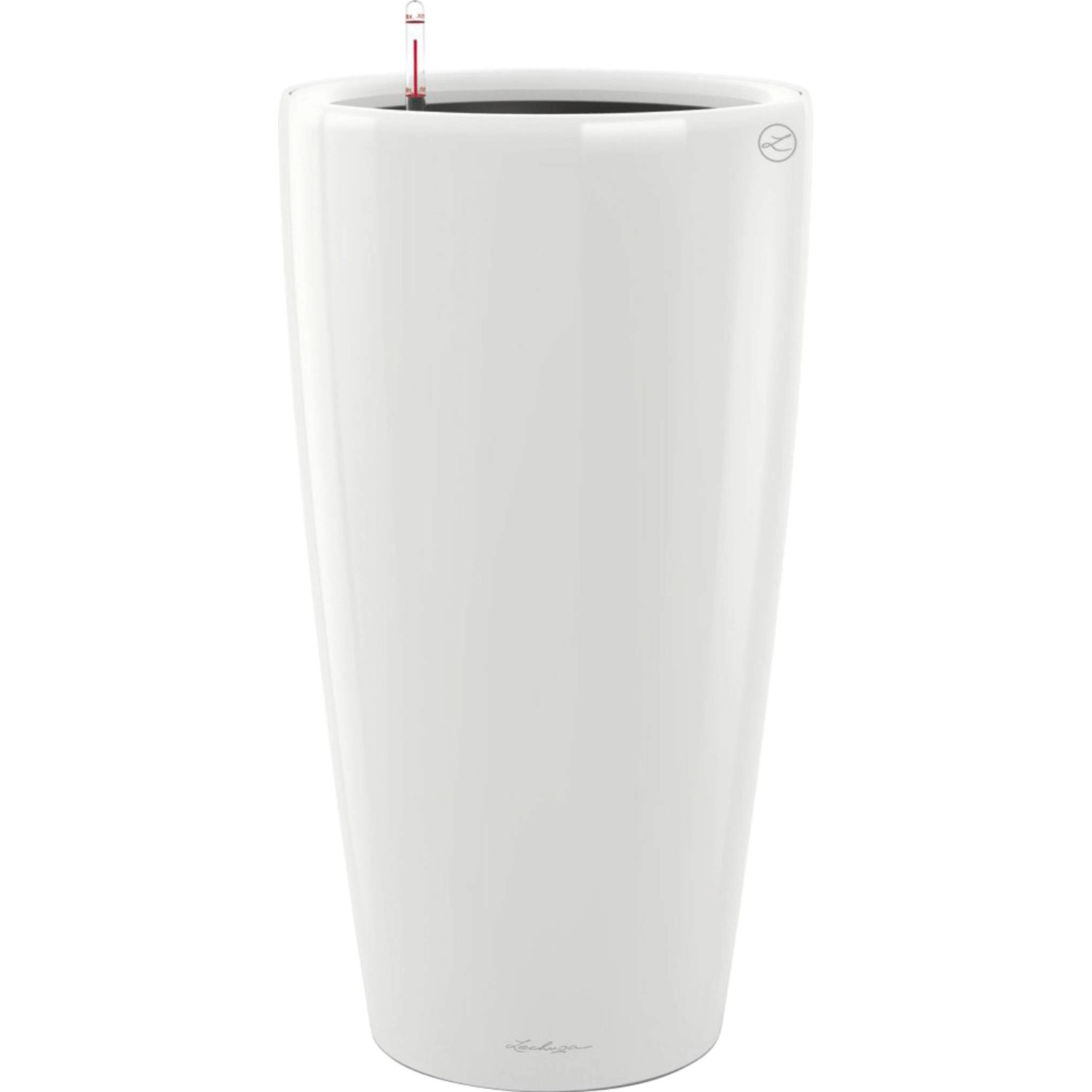 Lechuza Pflanzgefäß Rondo Premium Ø 32 cm x 56 cm Weiß hochglanz von Lechuza