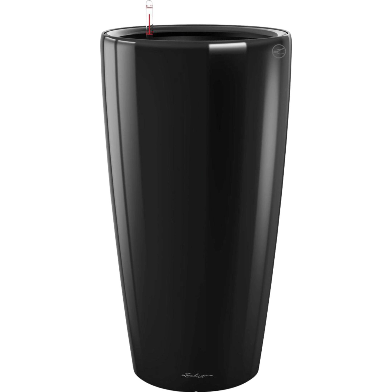 Lechuza Pflanzgefäß Rondo Premium Ø 33 cm x 56 cm Schwarz hochglanz von Lechuza