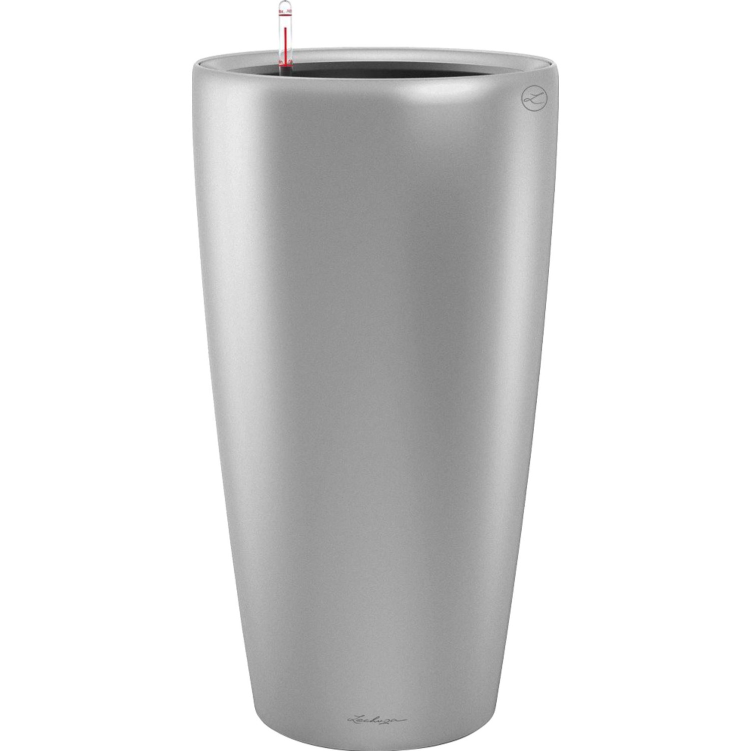 Lechuza Pflanzgefäß Rondo Premium Ø 33 cm x 56 cm Silber metallic von Lechuza