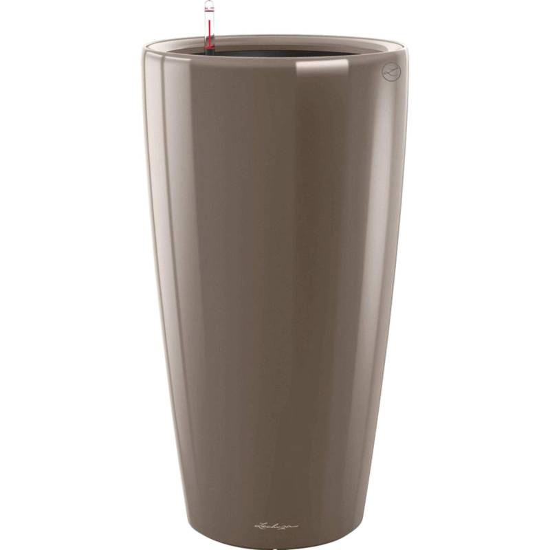 Lechuza Pflanzgefäß Rondo Premium Ø 33 cm x 56 cm Taupe hochglanz von Lechuza