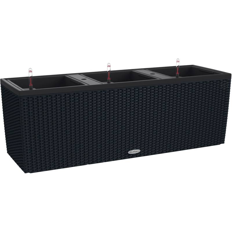 Lechuza Pflanzgefäß Trio Cottage 100 cm x 32 cm x 34 cm Graphitschwarz von Lechuza