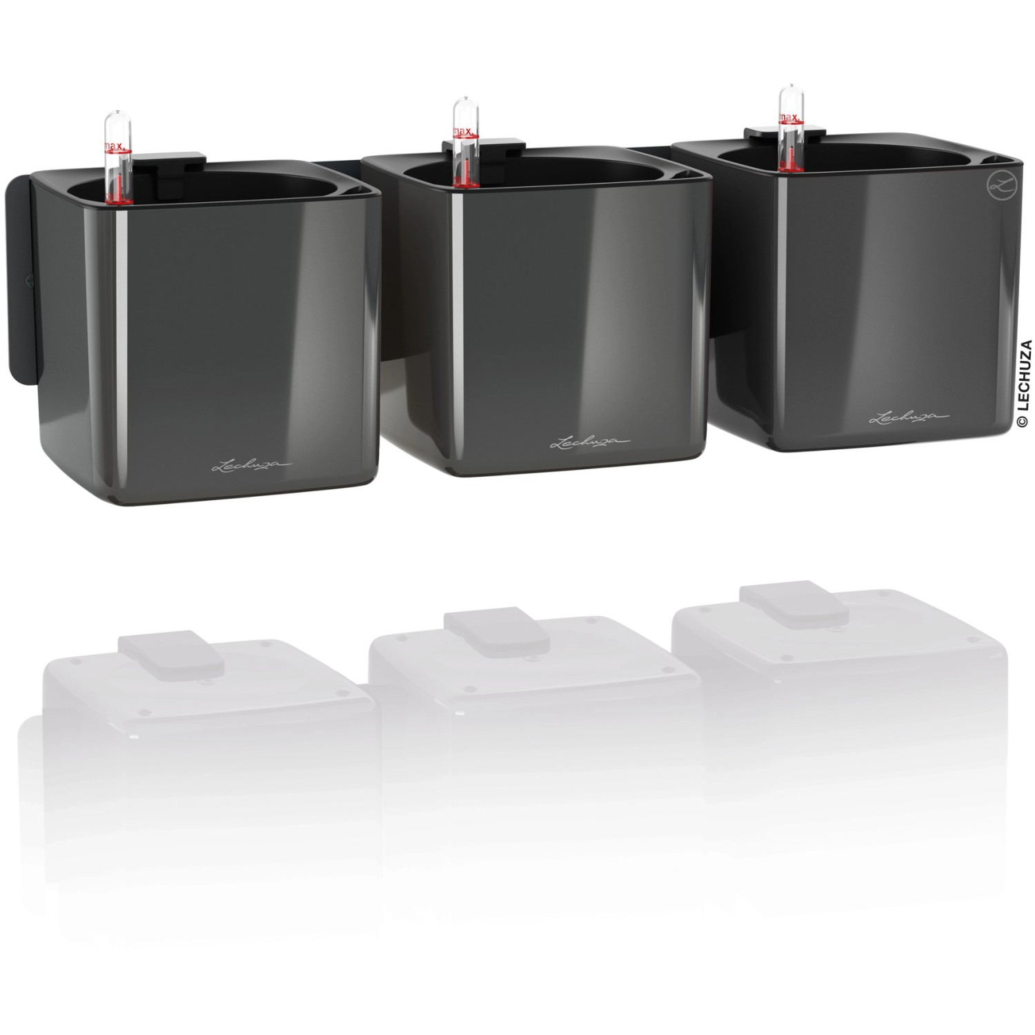 Lechuza Pflanzgefäße Green Wall Home Kit Glossy Set Anthrazit highgloss Lechuza Pflanzgefäße Green Wall Home Kit Glossy Set Anthrazit highgloss von Lechuza