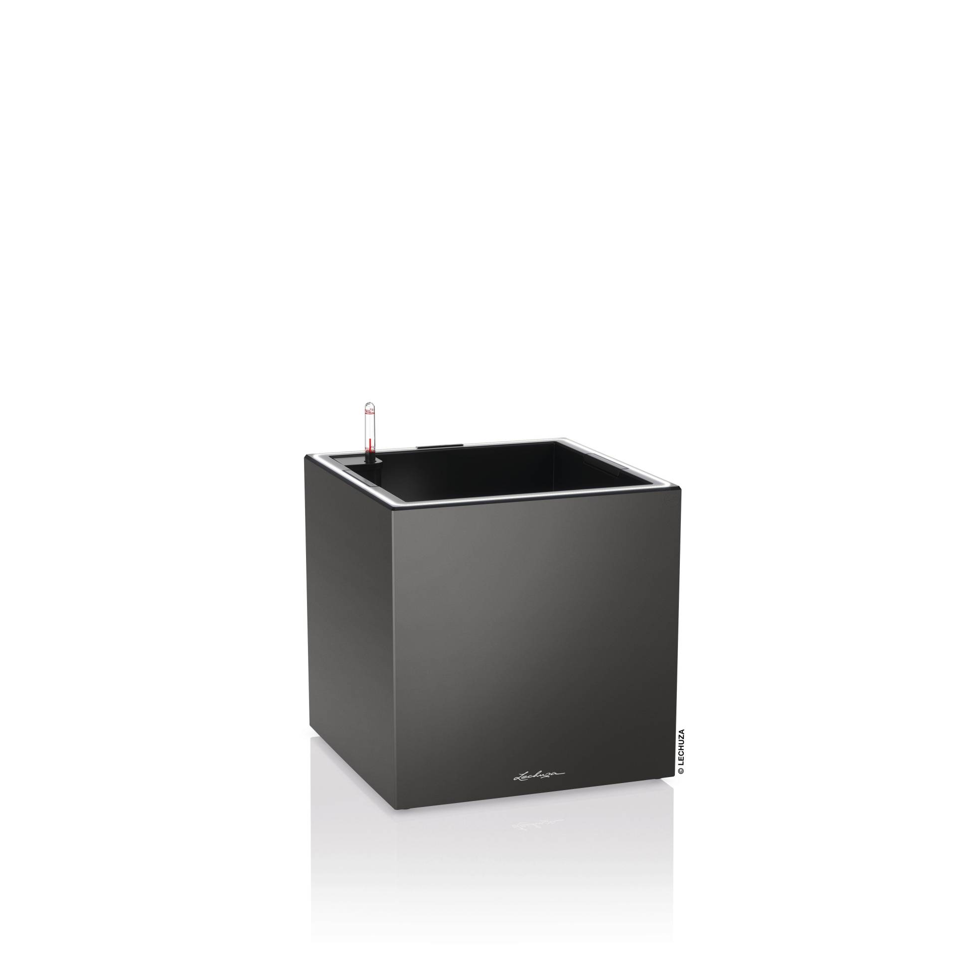 Lechuza Pflanzkübel eckig Canto Premium Low 40 LED anthrazit von geobra Brandstätter Stiftung & Co. KG LECHUZA
