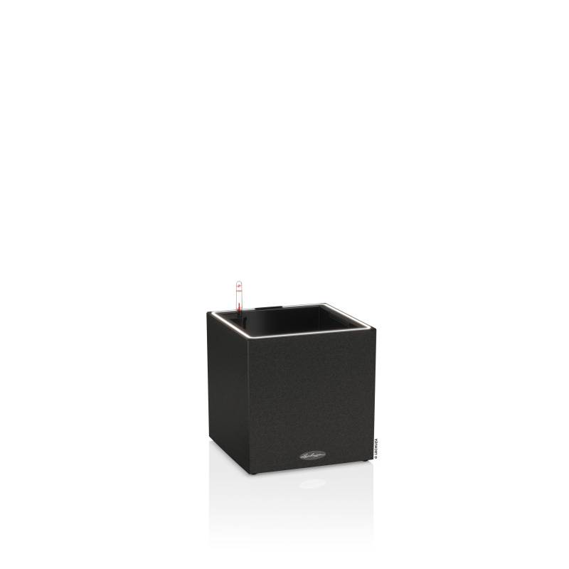 Lechuza Pflanzkübel eckig Canto Stone Low 30 LED graphitschw von geobra Brandstätter Stiftung & Co. KG LECHUZA