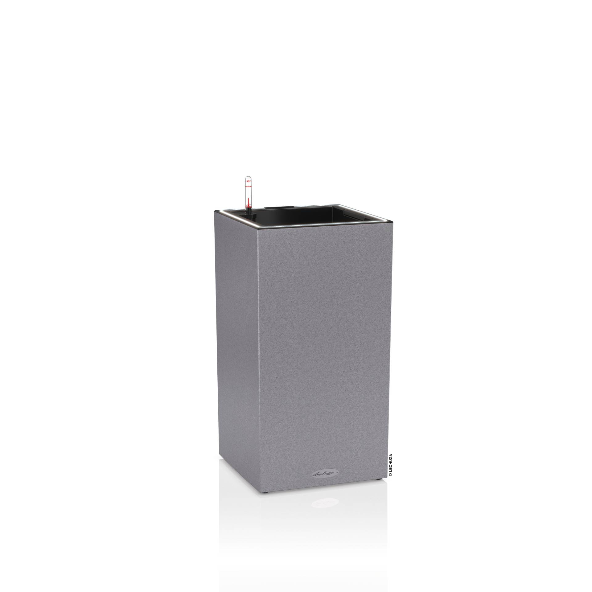 Lechuza Pflanzkübel hoch Canto Stone high 30 LED steingrau von geobra Brandstätter Stiftung & Co. KG LECHUZA