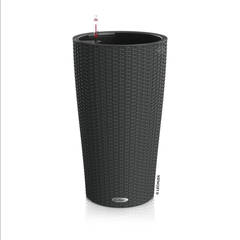 Lechuza Pflanzkübel hoch Cilindro Cottage 23 granit grau von geobra Brandstätter Stiftung & Co. KG LECHUZA