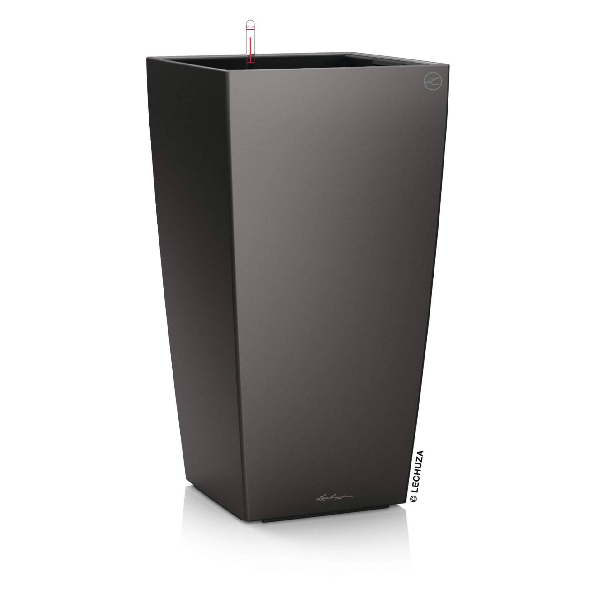 Lechuza Pflanzkübel hoch Cubico 40 anthrazit metallic grau von geobra Brandstätter Stiftung & Co. KG LECHUZA