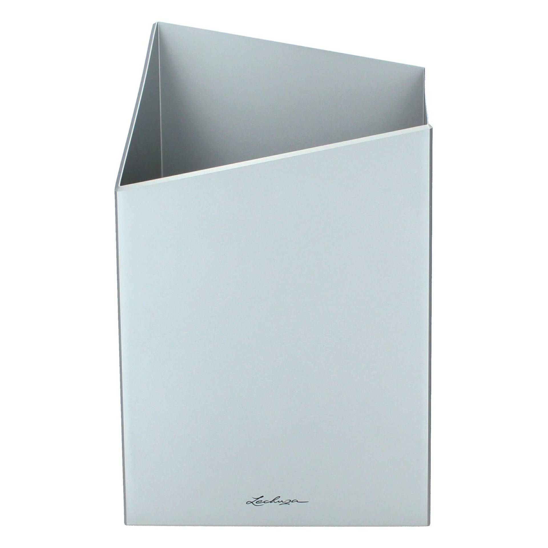 Lechuza Pflanzkübel hoch Cursivo 30 silber metallic von geobra Brandstätter Stiftung & Co. KG LECHUZA
