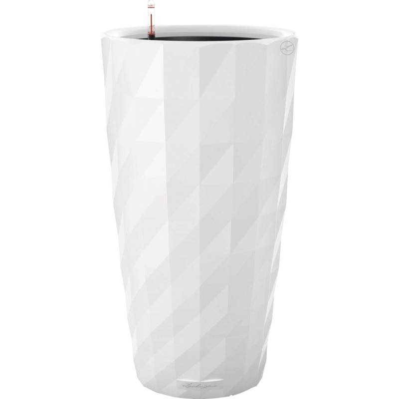 Lechuza Pflanzsäule Diamante Premium Weiß Hochglanz Ø 40cm m. Bewässerungssystem von Lechuza