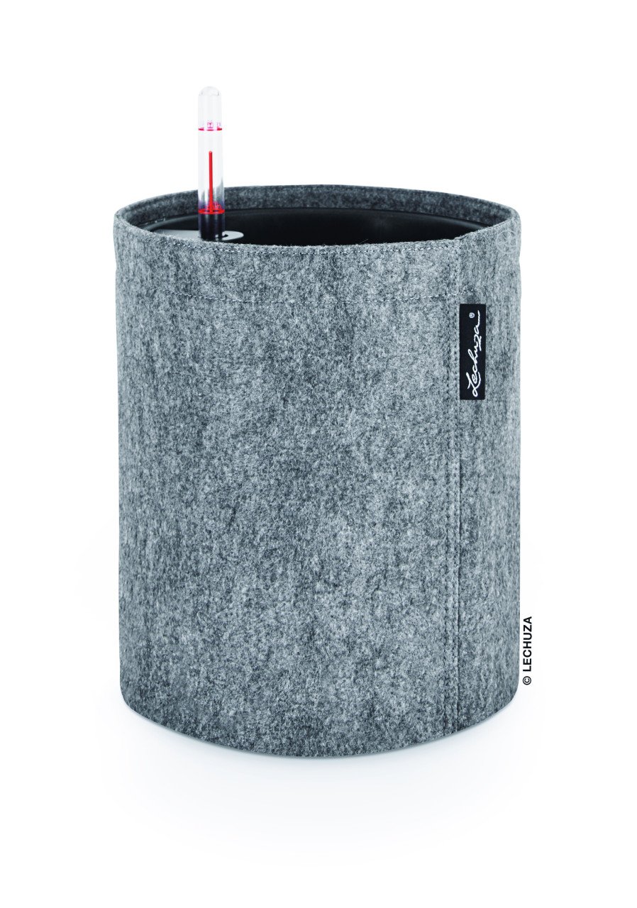 Lechuza Pflanztopf Trendcover 23 cm Filz dunkelgrau von Lechuza