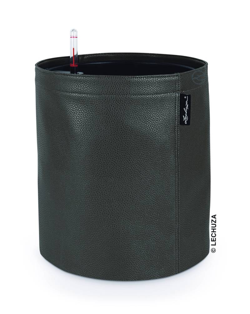 Lechuza Pflanztopf Trendcover 32 cm Kunstleder anthrazit von Lechuza