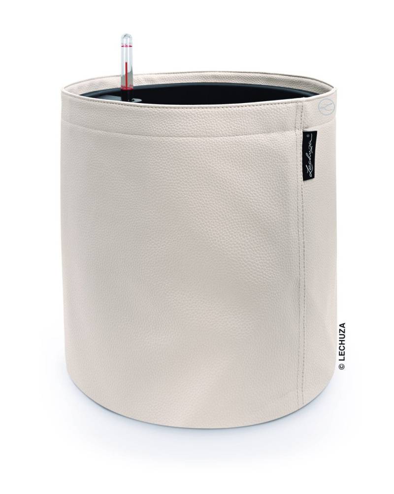 Lechuza Pflanztopf Trendcover 32 cm Kunstleder creme von Lechuza