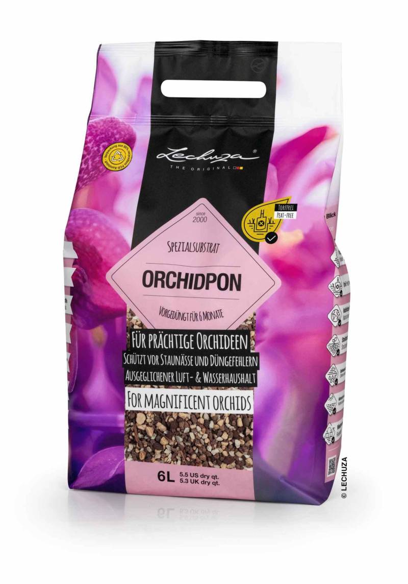 Lechuza Pon Substrat Orchidpon 6 L Orchideen 19581 von geobra Brandstätter Stiftung & Co. KG LECHUZA