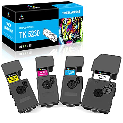 LeciRoba TK-5230 für Kyocera TK5230 TK-5220 Toner für Kyocera Ecosys P5021cdw Kyocera Ecosys P5021cdn, Kyocera Ecosys M5521cdw Kyocera Ecosys M5521cdn Printers (4-Pack,1Schwarz/1Cyan/1Magenta/1Gelb) von LeciRoba