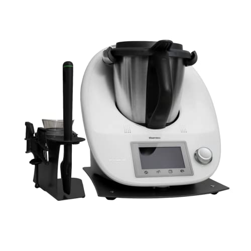 SET-ANGEBOT Gleitbrett + Zubehörhalter kompatibel mit dem Thermomix TM5 Anthrazit-grau von Leckerhelfer