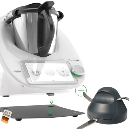 TeigPRO – passend für den Thermomix, Teig Pro Messer Dreckschutz, schützt den Thermomix TM6, TM5 Messer vor Teigresten und Schmutz (Gleitbrett Anthrazit-grau + Teigpro) von Leckerhelfer