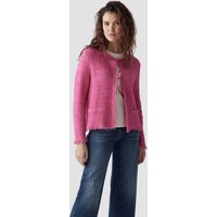 LeComte Strickjacke "LeComte Bouclé-Jacke in strahlendem Pink mit Fransen-Details" von Lecomte