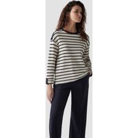 LeComte Sweatjacke "LeComte Gestreiftes Sweatshirt mit Details an Schulter und Ärmel" von Lecomte