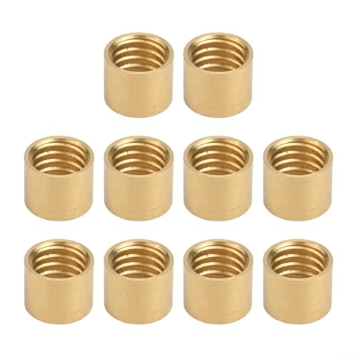 10 Stück Billardqueue-Abdeckungen aus Messing für Pool-Queue-Wartung und Reparatur (10,2 mm) von Lecreatekit