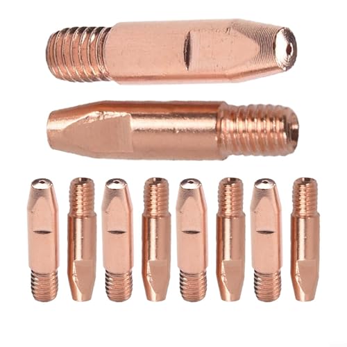 10 Stück für Schweißbrenner-Kontaktspitzen, aus rotem Kupfer, geeignet für 24KD/MAG und MB25 MB36 Euro-Taschenlampen (0,030 (0,8 mm)) von Lecreatekit
