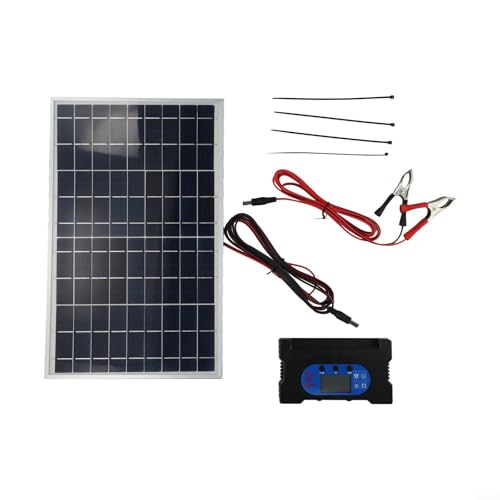 10-W-Solarmodul-Set mit wasserdichtem Controller und Krokodilklemmen, perfekt für Innen- und Außenanwendungen (20-A-Controller) von Lecreatekit