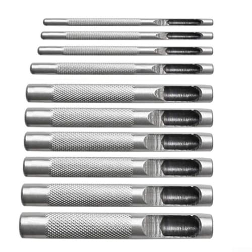10-teiliges Leder-Lochstanzer-Set zum Basteln mit Leder und weichen Materialien 10-teiliges Leder-Lochstanzer-Set zum Basteln mit Leder und weichen Materialien von Lecreatekit