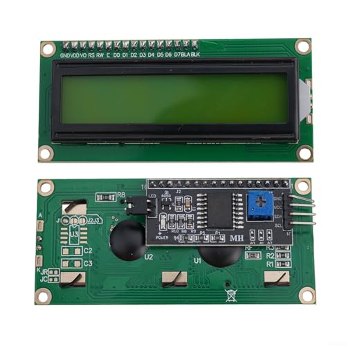 16 x 2 LCD-Schild mit IIC-Schnittstelle, 5-V-Netzteil, einstellbare Hintergrundbeleuchtung und Kontrast für Raspberry Pi Projekte (D) von Lecreatekit