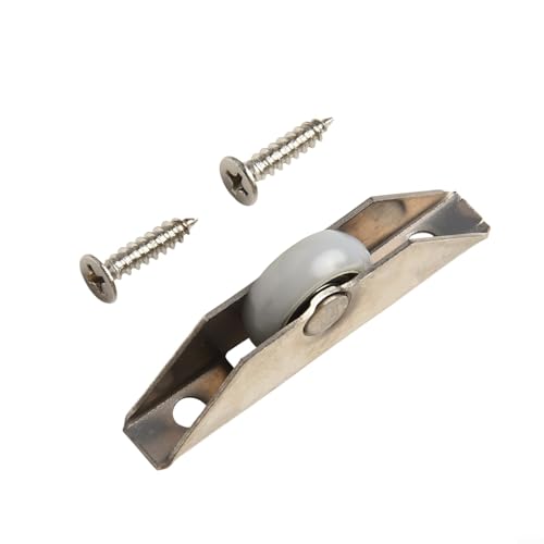 2 robuste Tür-Schieberräder mit Edelstahl- und Karbonstahl-Design für langfristige Nutzung (A) von Lecreatekit