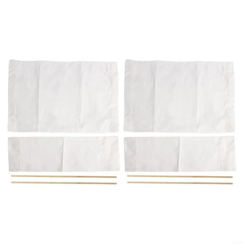 2er-Set waschbare Sitzbezüge aus Segeltuch für Regiestühle, bequemes und praktisches Design (weiß) von Lecreatekit
