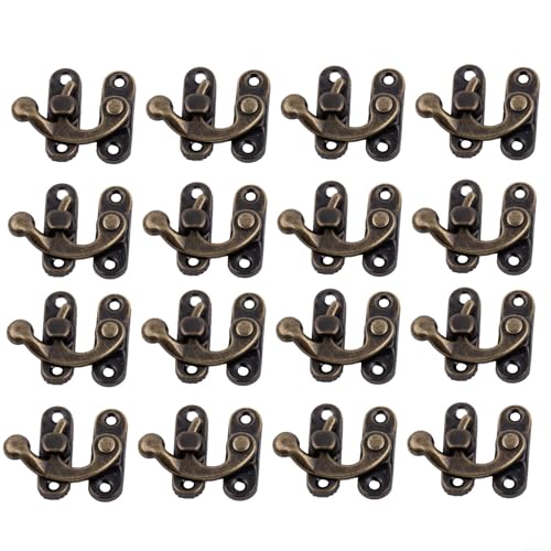 30 Stück Eisen-Vintage-Haspen-Schlösser für Schmuckschatullen und dekorative Bastelarbeiten (Bronze) von Lecreatekit