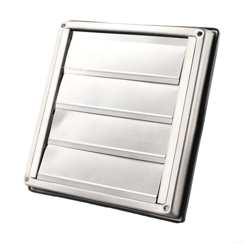 304 Edelstahl wetterfeste Lüftungsabdeckung Rückschlagschlitze für verbesserte Luftstromkontrolle (100 mm) von Lecreatekit