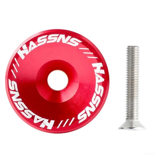 31 8 mm Headset Vorbau Top Cap Aluminiumlegierung mit Schraube für mühelose Installation an Fahrrädern (rot) von Lecreatekit
