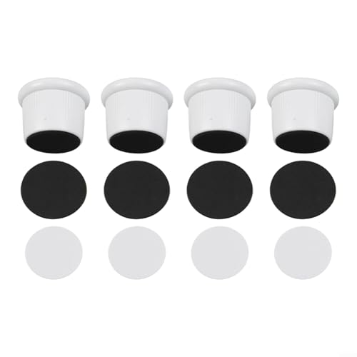 4 Stück Anti-Vibrations-Erhöhungen für Möbel, Geräuschreduzierung und sichere Passform (weiß) von Lecreatekit